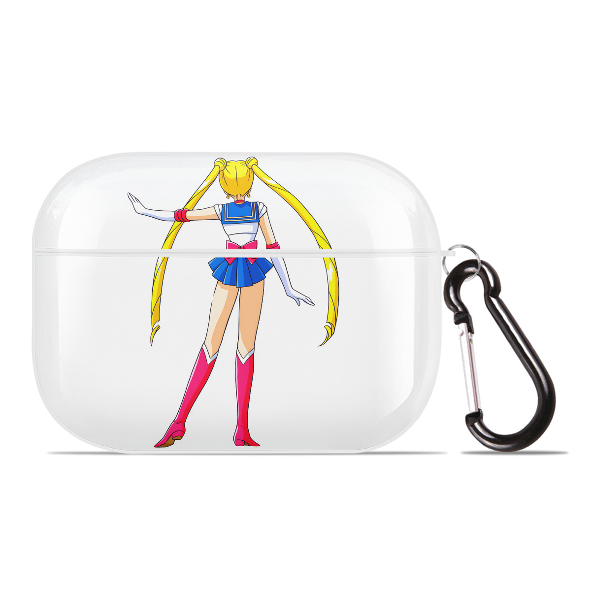 （画像用） 美少女戦士セーラームーン 月野 うさぎ つきの うさぎ Sailor Moon Tsukino Usagi 【AirPods Pro用】ハードシェル保護ケース 耐衝撃・防指紋・カラビナ付き商品仕様