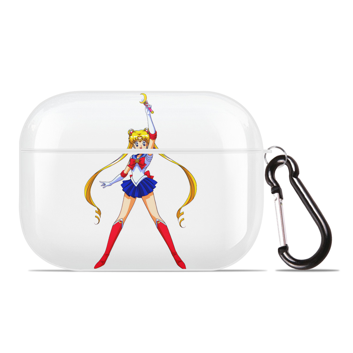 （画像用） 美少女戦士セーラームーン 月野 うさぎ つきの うさぎ Sailor Moon Tsukino Usagi 【AirPods Pro用】ハードシェル保護ケース 耐衝撃・防指紋・カラビナ付き商品仕様