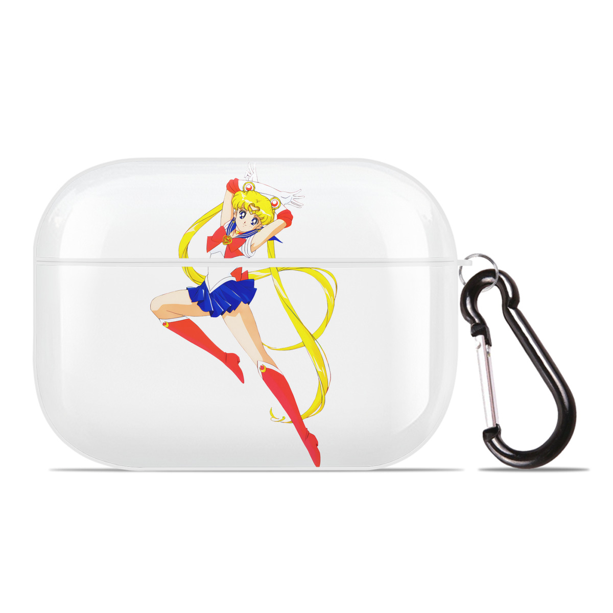 （画像用） 美少女戦士セーラームーン 月野 うさぎ つきの うさぎ Sailor Moon Tsukino Usagi 【AirPods Pro用】ハードシェル保護ケース 耐衝撃・防指紋・カラビナ付き商品仕様
