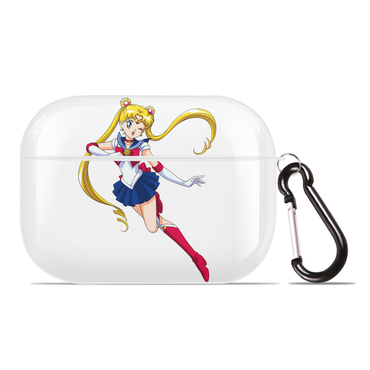 （画像用） 美少女戦士セーラームーン 月野 うさぎ つきの うさぎ Sailor Moon Tsukino Usagi 【AirPods Pro用】ハードシェル保護ケース 耐衝撃・防指紋・カラビナ付き商品仕様