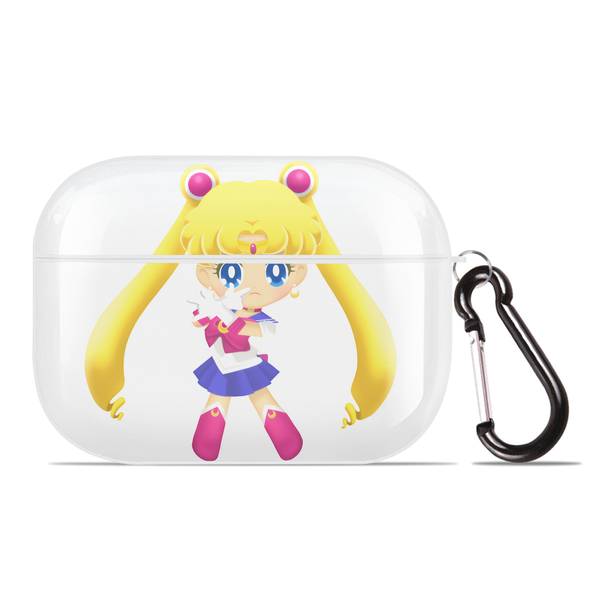 （画像用） 美少女戦士セーラームーン 月野 うさぎ つきの うさぎ Sailor Moon Tsukino Usagi 【AirPods Pro用】ハードシェル保護ケース 耐衝撃・防指紋・カラビナ付き商品仕様