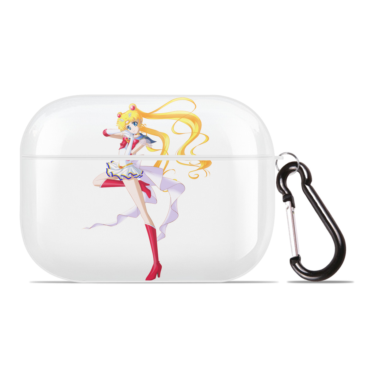 （画像用） 美少女戦士セーラームーン 月野 うさぎ つきの うさぎ Sailor Moon Tsukino Usagi 【AirPods Pro用】ハードシェル保護ケース 耐衝撃・防指紋・カラビナ付き商品仕様