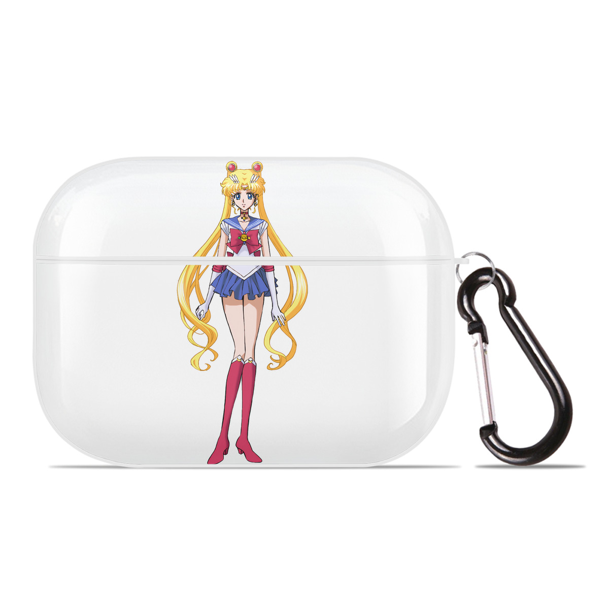 （画像用） 美少女戦士セーラームーン 月野 うさぎ つきの うさぎ Sailor Moon Tsukino Usagi 【AirPods Pro用】ハードシェル保護ケース 耐衝撃・防指紋・カラビナ付き商品仕様