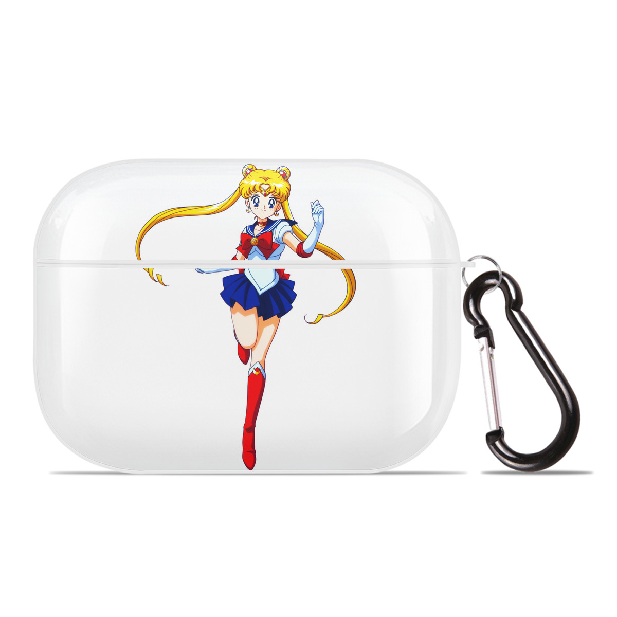（画像用） 美少女戦士セーラームーン 月野 うさぎ つきの うさぎ Sailor Moon Tsukino Usagi 【AirPods Pro用】ハードシェル保護ケース 耐衝撃・防指紋・カラビナ付き商品仕様