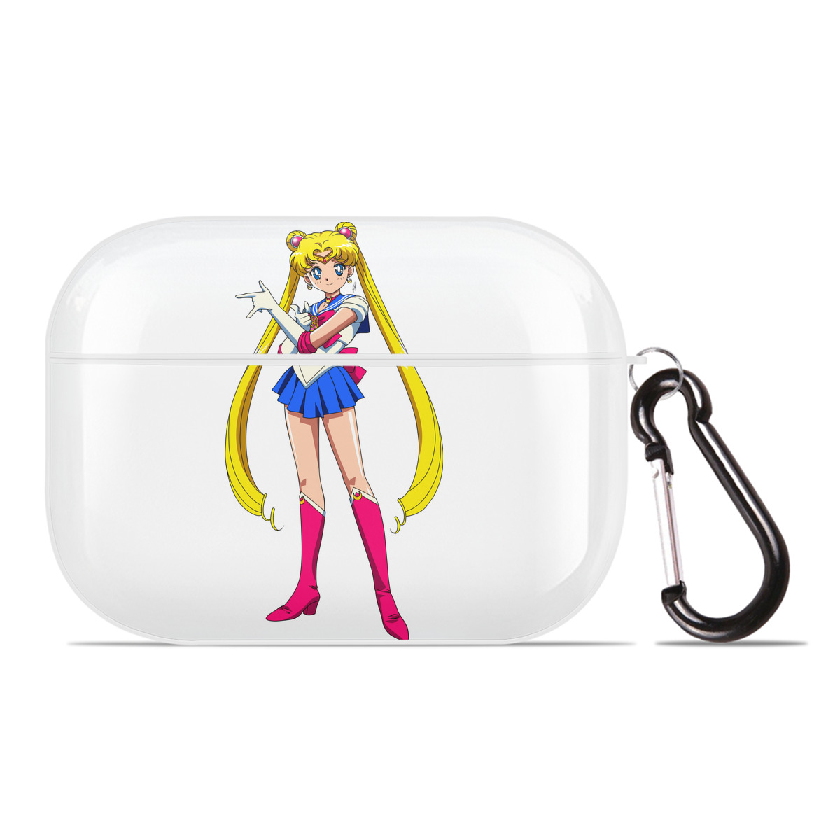 （画像用） 美少女戦士セーラームーン 月野 うさぎ つきの うさぎ Sailor Moon Tsukino Usagi 【AirPods Pro用】ハードシェル保護ケース 耐衝撃・防指紋・カラビナ付き商品仕様