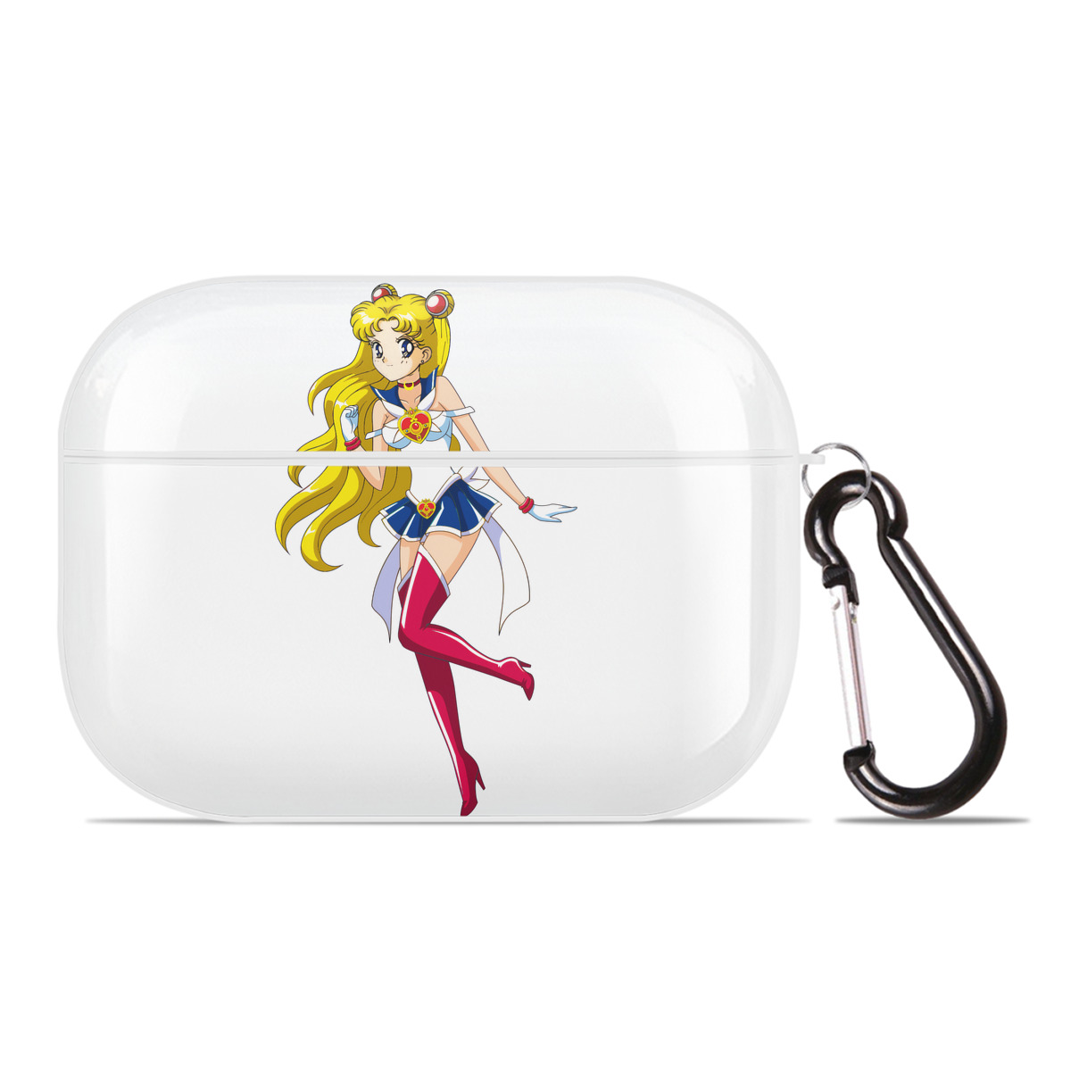 （画像用） 美少女戦士セーラームーン 月野 うさぎ つきの うさぎ Sailor Moon Tsukino Usagi 【AirPods Pro用】ハードシェル保護ケース 耐衝撃・防指紋・カラビナ付き商品仕様