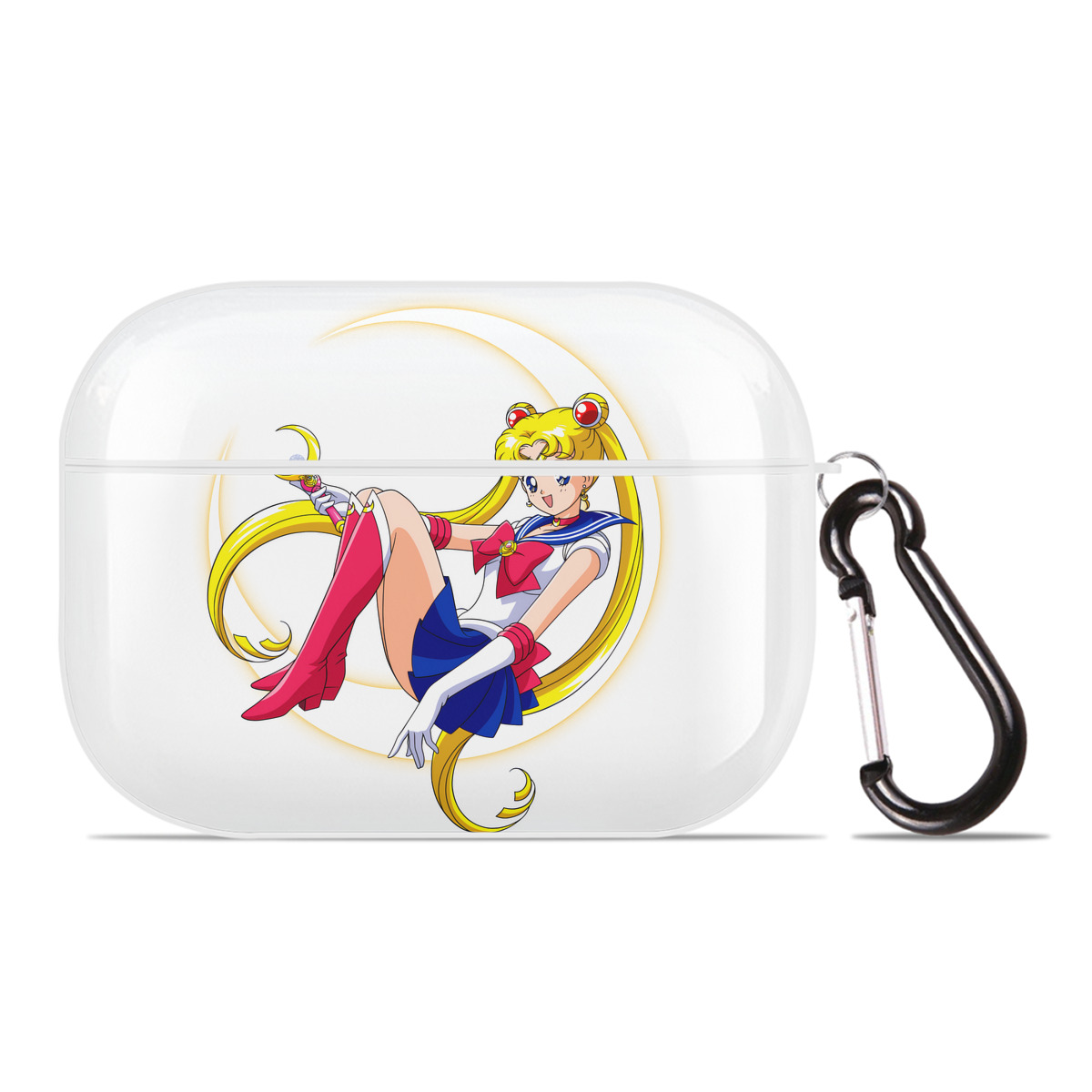（画像用） 美少女戦士セーラームーン 月野 うさぎ つきの うさぎ Sailor Moon Tsukino Usagi 【AirPods Pro用】ハードシェル保護ケース 耐衝撃・防指紋・カラビナ付き商品仕様