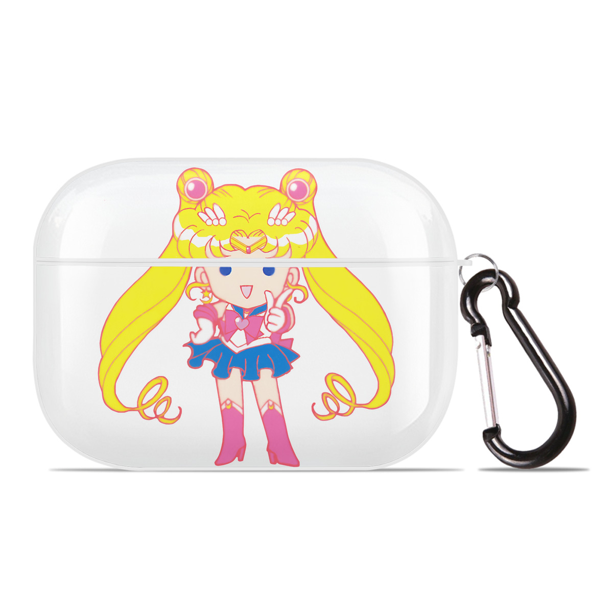 （画像用） 美少女戦士セーラームーン 月野 うさぎ つきの うさぎ Sailor Moon Tsukino Usagi 【AirPods Pro用】ハードシェル保護ケース 耐衝撃・防指紋・カラビナ付き商品仕様