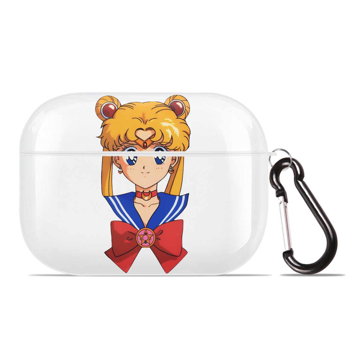 （画像用） 美少女戦士セーラームーン 月野 うさぎ つきの うさぎ Sailor Moon Tsukino Usagi 【AirPods Pro用】ハードシェル保護ケース 耐衝撃・防指紋・カラビナ付き商品仕様