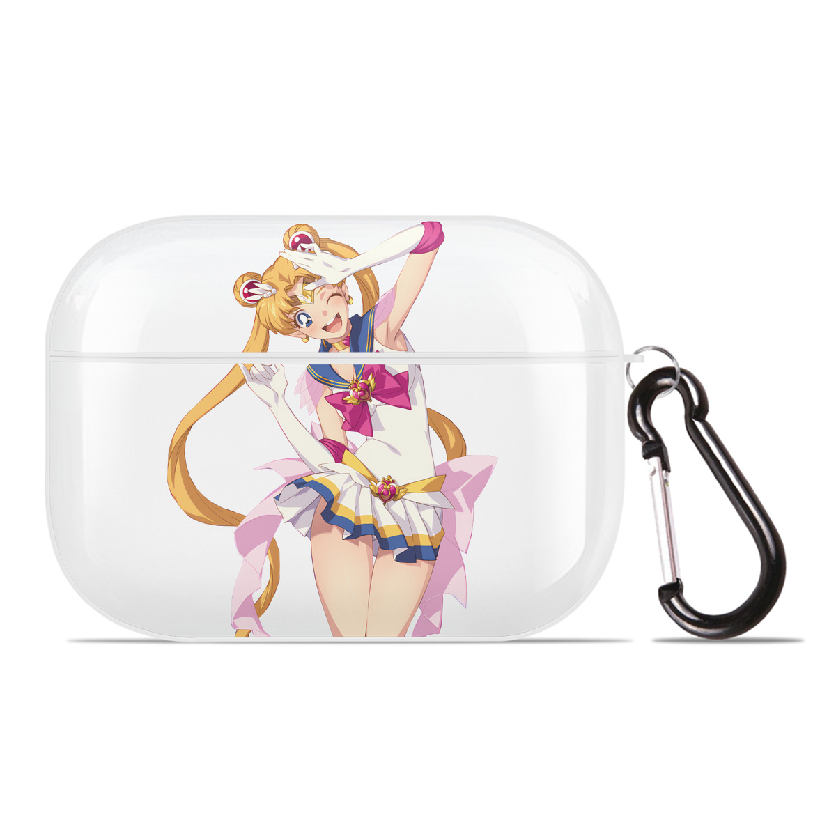 （画像用） 美少女戦士セーラームーン 月野 うさぎ つきの うさぎ Sailor Moon Tsukino Usagi 【AirPods Pro用】ハードシェル保護ケース 耐衝撃・防指紋・カラビナ付き商品仕様