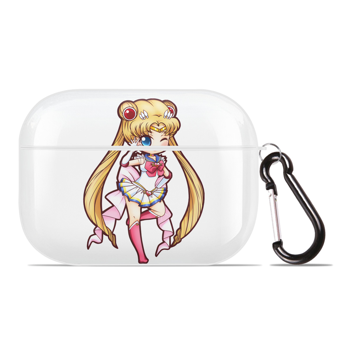 （画像用） 美少女戦士セーラームーン 月野 うさぎ つきの うさぎ Sailor Moon Tsukino Usagi 【AirPods Pro用】ハードシェル保護ケース 耐衝撃・防指紋・カラビナ付き商品仕様