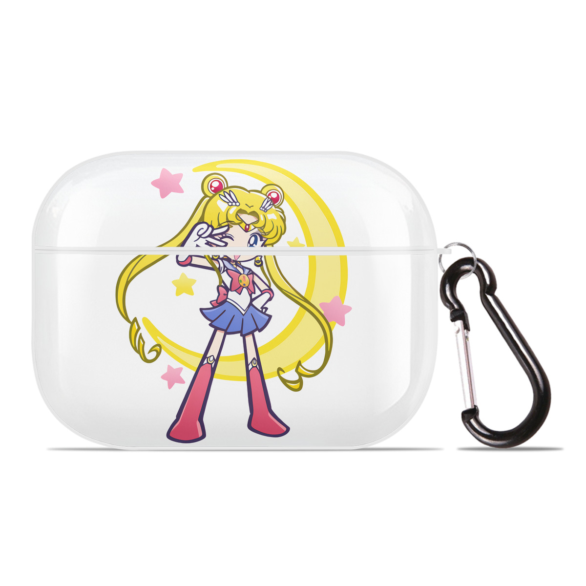 （画像用） 美少女戦士セーラームーン 月野 うさぎ つきの うさぎ Sailor Moon Tsukino Usagi 【AirPods Pro用】ハードシェル保護ケース 耐衝撃・防指紋・カラビナ付き商品仕様