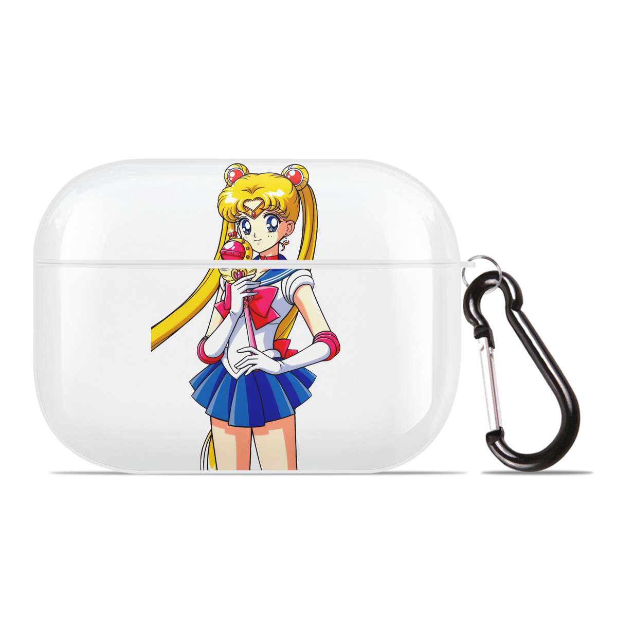 （画像用） 美少女戦士セーラームーン 月野 うさぎ つきの うさぎ Sailor Moon Tsukino Usagi 【AirPods Pro用】ハードシェル保護ケース 耐衝撃・防指紋・カラビナ付き商品仕様