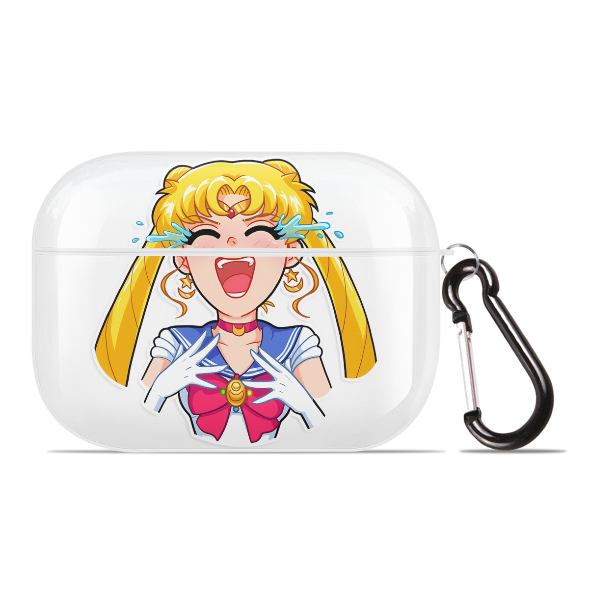 （画像用） 美少女戦士セーラームーン 月野 うさぎ つきの うさぎ Sailor Moon Tsukino Usagi 【AirPods Pro用】ハードシェル保護ケース 耐衝撃・防指紋・カラビナ付き商品仕様