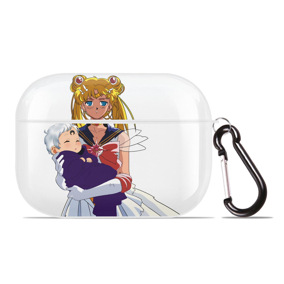 （画像用） 美少女戦士セーラームーン 月野 うさぎ つきの うさぎ Sailor Moon Tsukino Usagi 【AirPods Pro用】ハードシェル保護ケース 耐衝撃・防指紋・カラビナ付き商品仕様