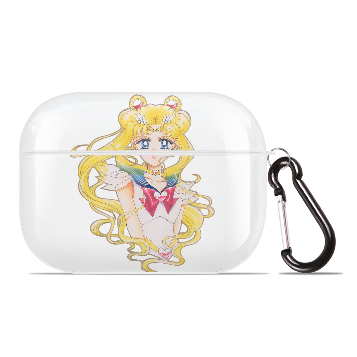 （画像用） 美少女戦士セーラームーン 月野 うさぎ つきの うさぎ Sailor Moon Tsukino Usagi 【AirPods Pro用】ハードシェル保護ケース 耐衝撃・防指紋・カラビナ付き商品仕様