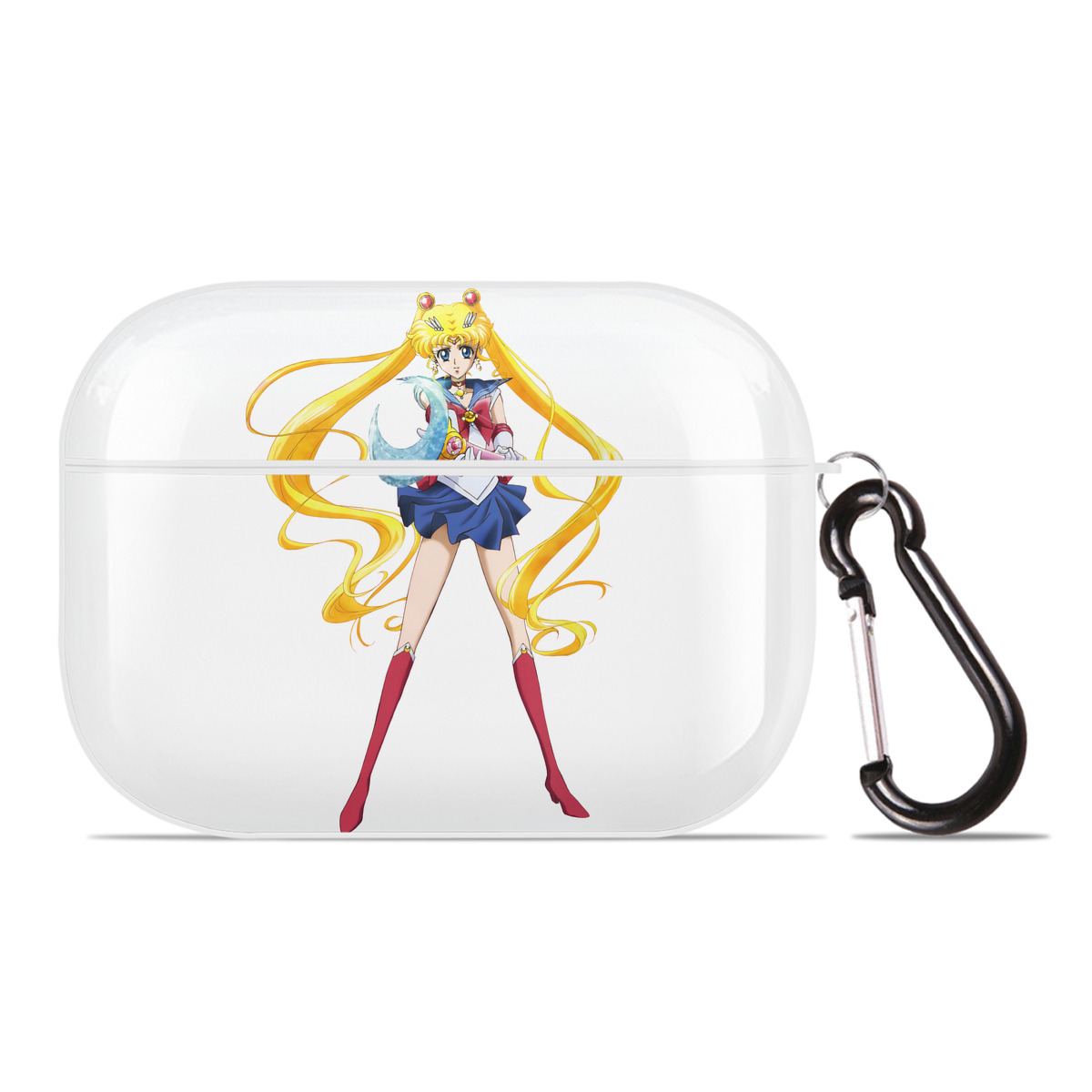 （画像用） 美少女戦士セーラームーン 月野 うさぎ つきの うさぎ Sailor Moon Tsukino Usagi 【AirPods Pro用】ハードシェル保護ケース 耐衝撃・防指紋・カラビナ付き商品仕様