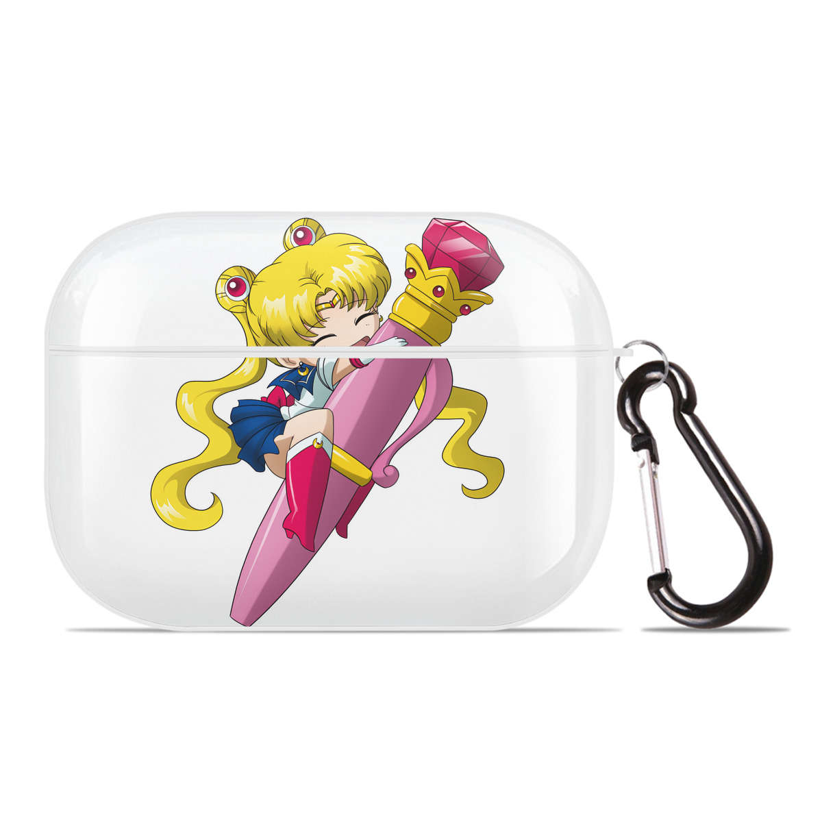 （画像用） 美少女戦士セーラームーン 月野 うさぎ つきの うさぎ Sailor Moon Tsukino Usagi 【AirPods Pro用】ハードシェル保護ケース 耐衝撃・防指紋・カラビナ付き商品仕様