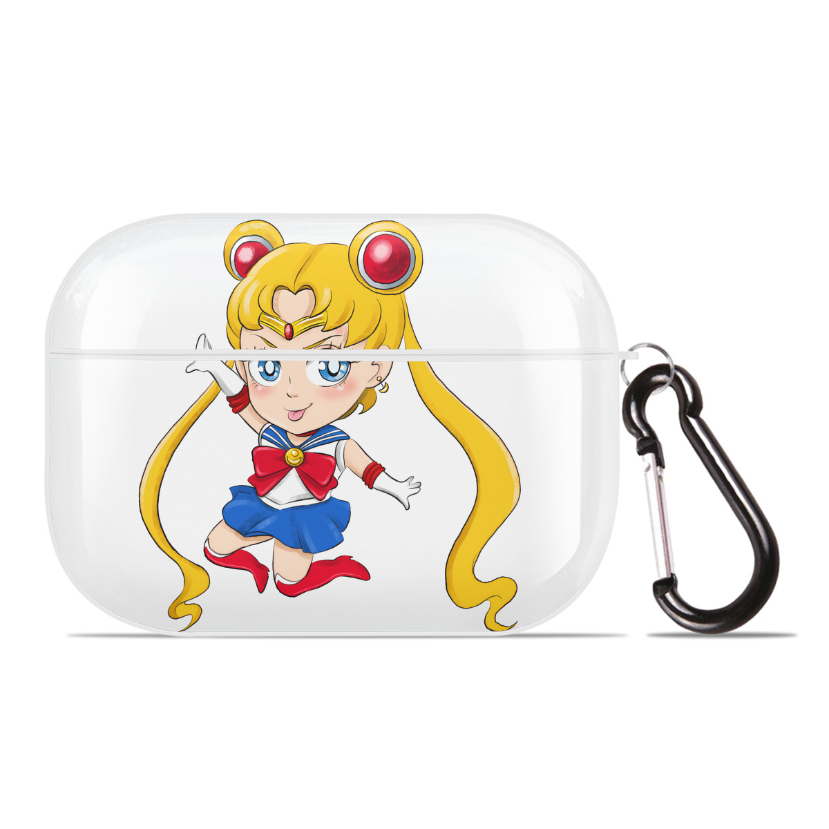 （画像用） 美少女戦士セーラームーン 月野 うさぎ つきの うさぎ Sailor Moon Tsukino Usagi 【AirPods Pro用】ハードシェル保護ケース 耐衝撃・防指紋・カラビナ付き商品仕様