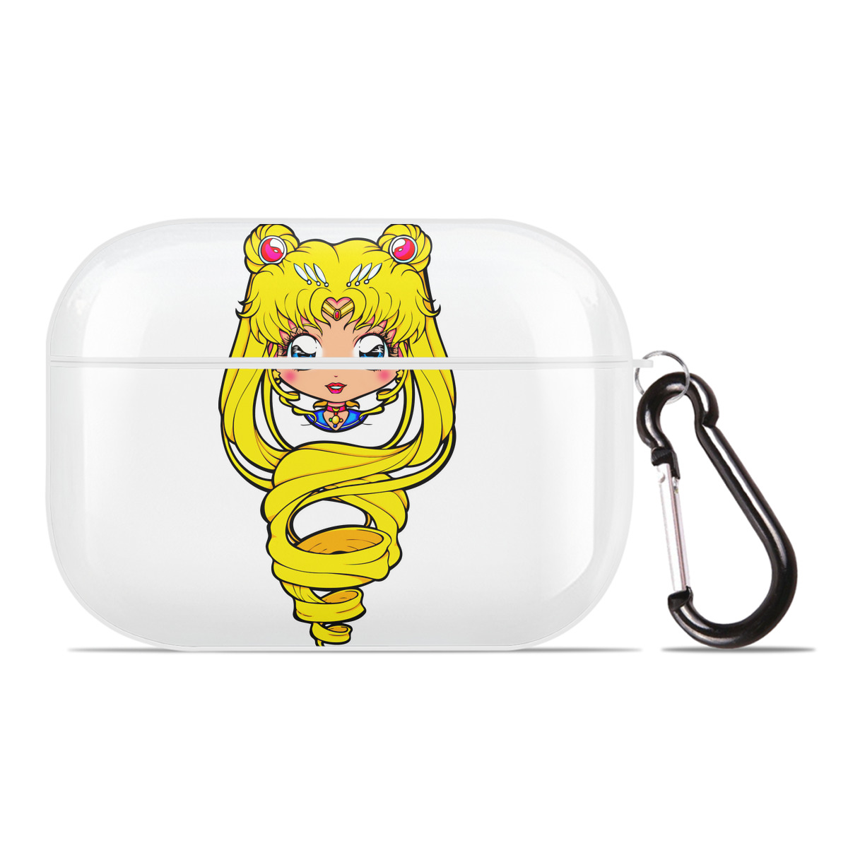 （画像用） 美少女戦士セーラームーン 月野 うさぎ つきの うさぎ Sailor Moon Tsukino Usagi 【AirPods Pro用】ハードシェル保護ケース 耐衝撃・防指紋・カラビナ付き商品仕様