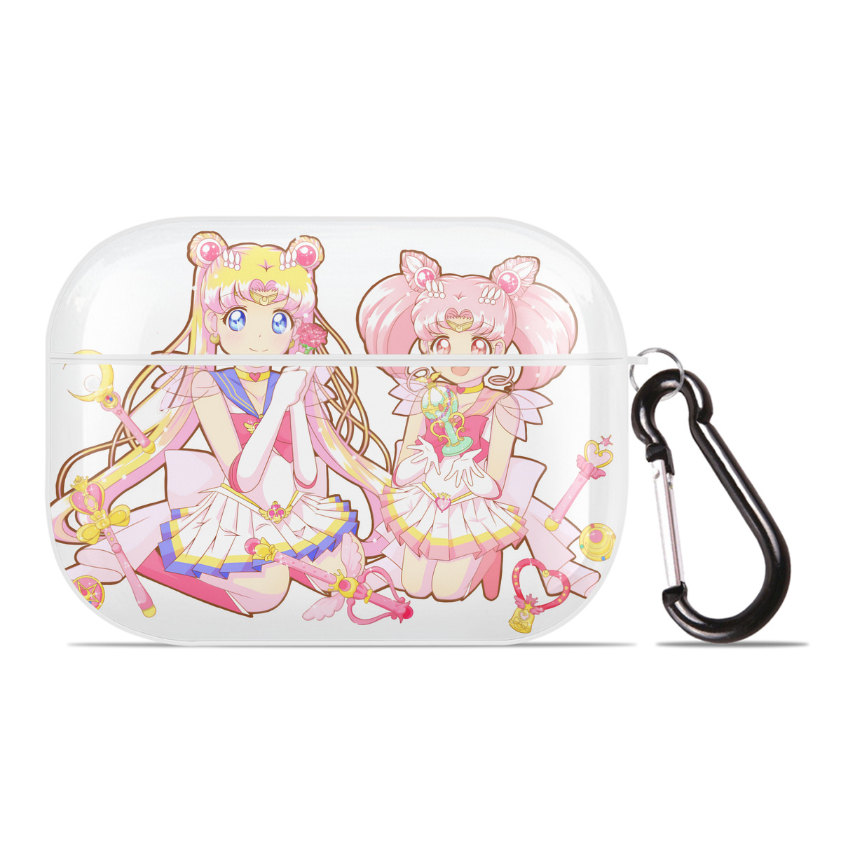 （画像用） 美少女戦士セーラームーン 月野 うさぎ つきの うさぎ Sailor Moon Tsukino Usagi 【AirPods Pro用】ハードシェル保護ケース 耐衝撃・防指紋・カラビナ付き商品仕様