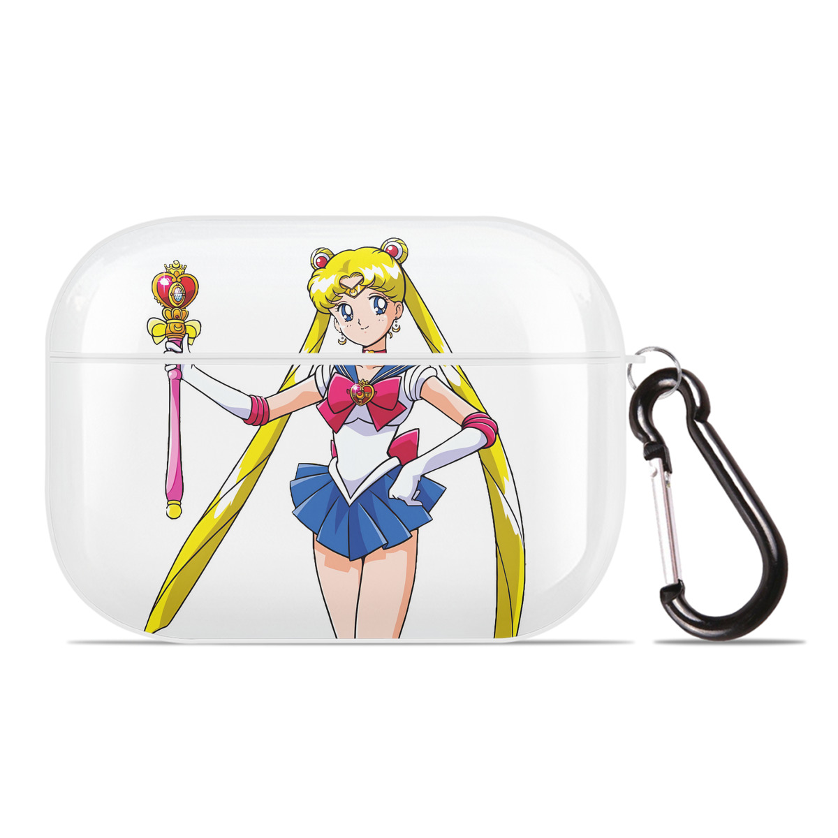 （画像用） 美少女戦士セーラームーン 月野 うさぎ つきの うさぎ Sailor Moon Tsukino Usagi 【AirPods Pro用】ハードシェル保護ケース 耐衝撃・防指紋・カラビナ付き商品仕様