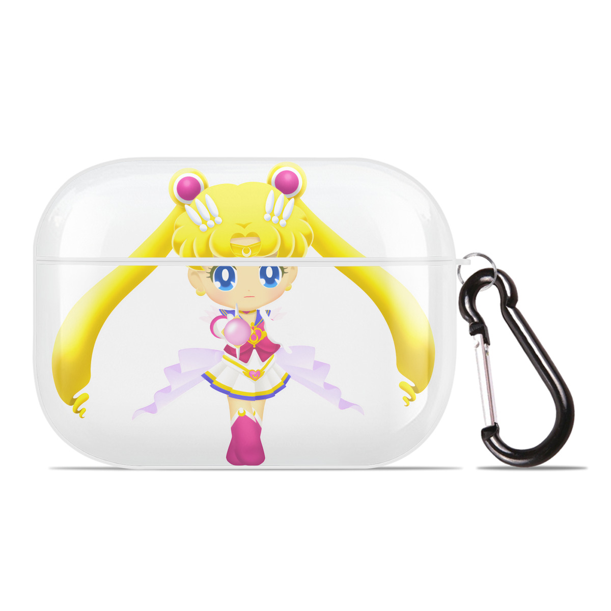 （画像用） 美少女戦士セーラームーン 月野 うさぎ つきの うさぎ Sailor Moon Tsukino Usagi 【AirPods Pro用】ハードシェル保護ケース 耐衝撃・防指紋・カラビナ付き商品仕様