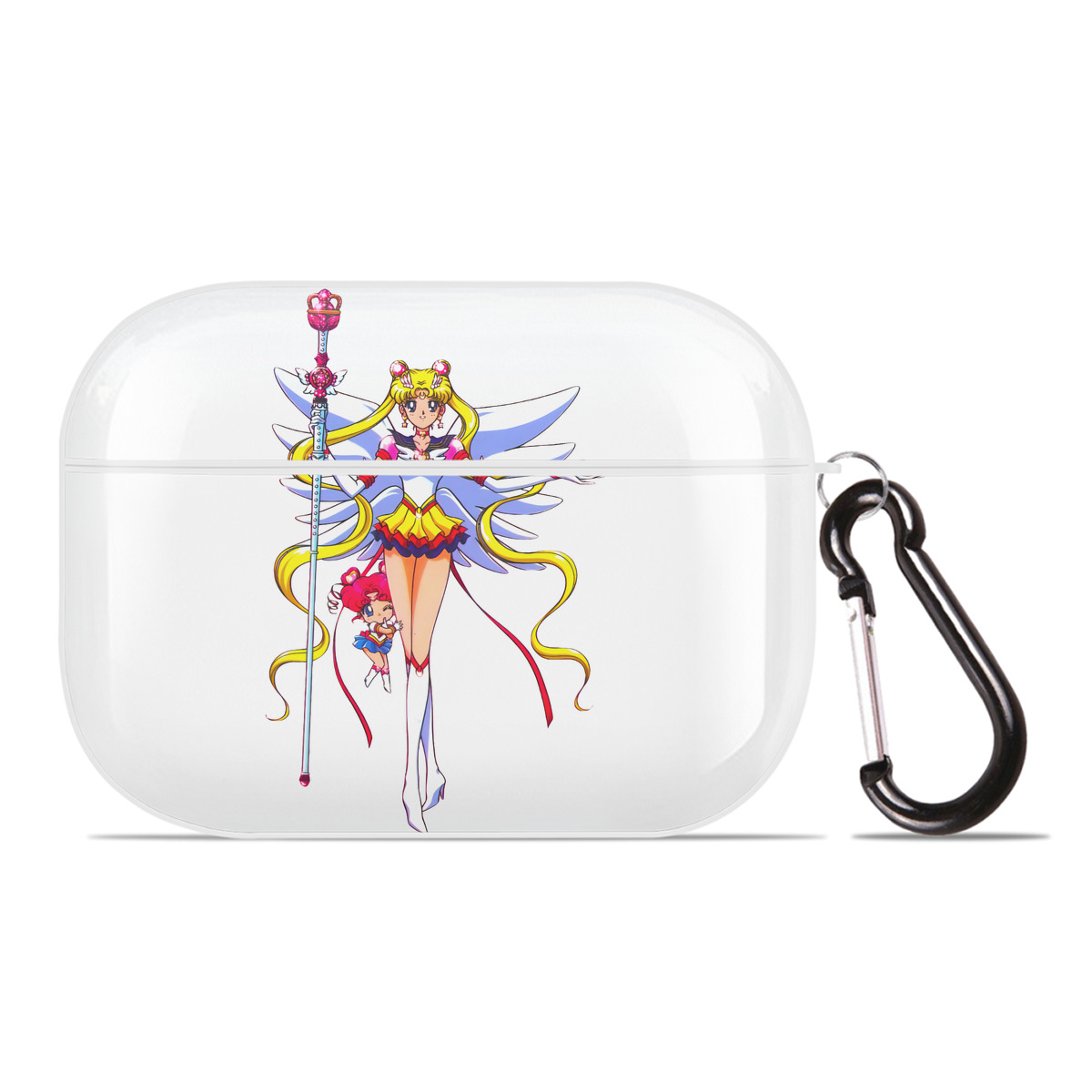 （画像用） 美少女戦士セーラームーン 月野 うさぎ つきの うさぎ Sailor Moon Tsukino Usagi 【AirPods Pro用】ハードシェル保護ケース 耐衝撃・防指紋・カラビナ付き商品仕様