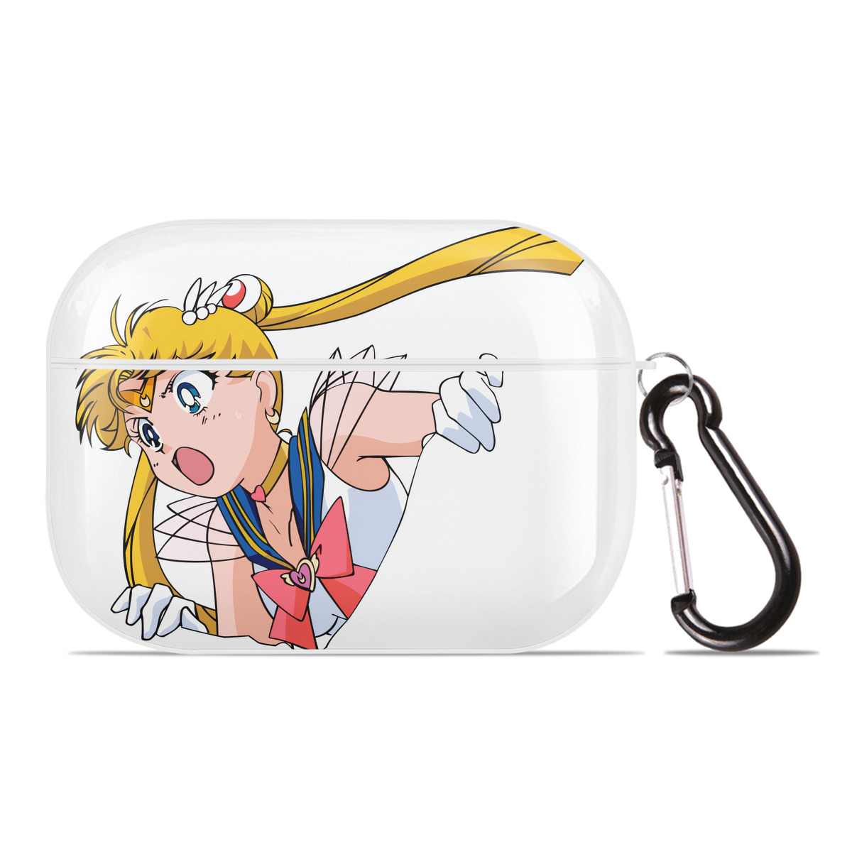（画像用） 美少女戦士セーラームーン 月野 うさぎ つきの うさぎ Sailor Moon Tsukino Usagi 【AirPods Pro用】ハードシェル保護ケース 耐衝撃・防指紋・カラビナ付き商品仕様