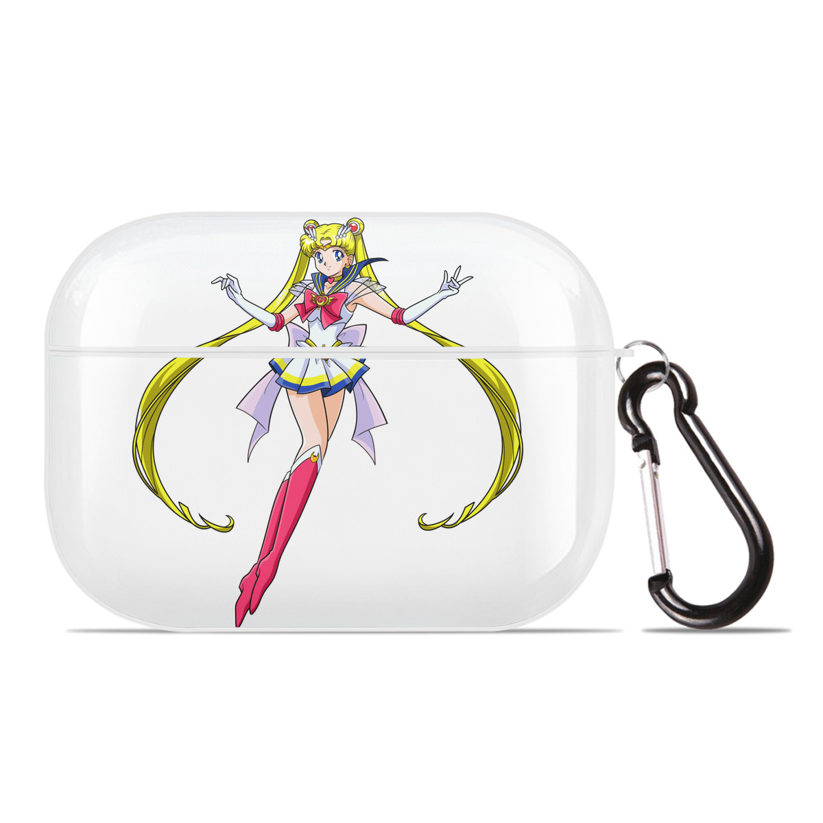 （画像用） 美少女戦士セーラームーン 月野 うさぎ つきの うさぎ Sailor Moon Tsukino Usagi 【AirPods Pro用】ハードシェル保護ケース 耐衝撃・防指紋・カラビナ付き商品仕様