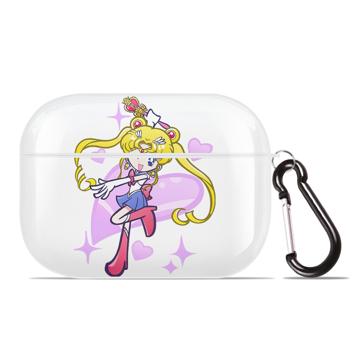 （画像用） 美少女戦士セーラームーン 月野 うさぎ つきの うさぎ Sailor Moon Tsukino Usagi 【AirPods Pro用】ハードシェル保護ケース 耐衝撃・防指紋・カラビナ付き商品仕様