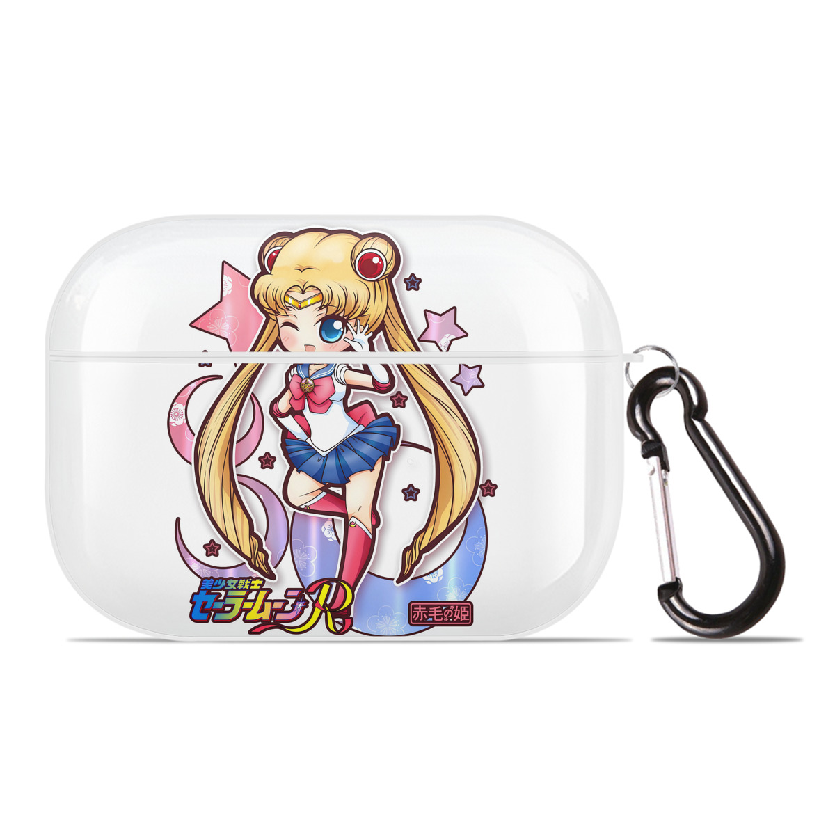 （画像用） 美少女戦士セーラームーン 月野 うさぎ つきの うさぎ Sailor Moon Tsukino Usagi 【AirPods Pro用】ハードシェル保護ケース 耐衝撃・防指紋・カラビナ付き商品仕様