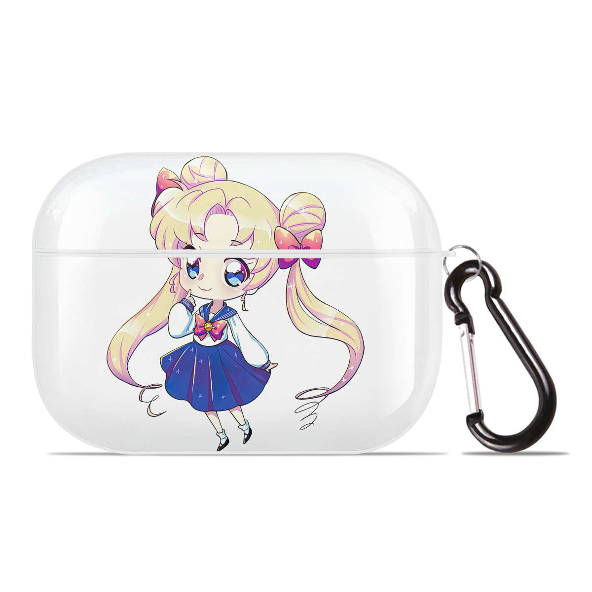 （画像用） 美少女戦士セーラームーン 月野 うさぎ つきの うさぎ Sailor Moon Tsukino Usagi 【AirPods Pro用】ハードシェル保護ケース 耐衝撃・防指紋・カラビナ付き商品仕様