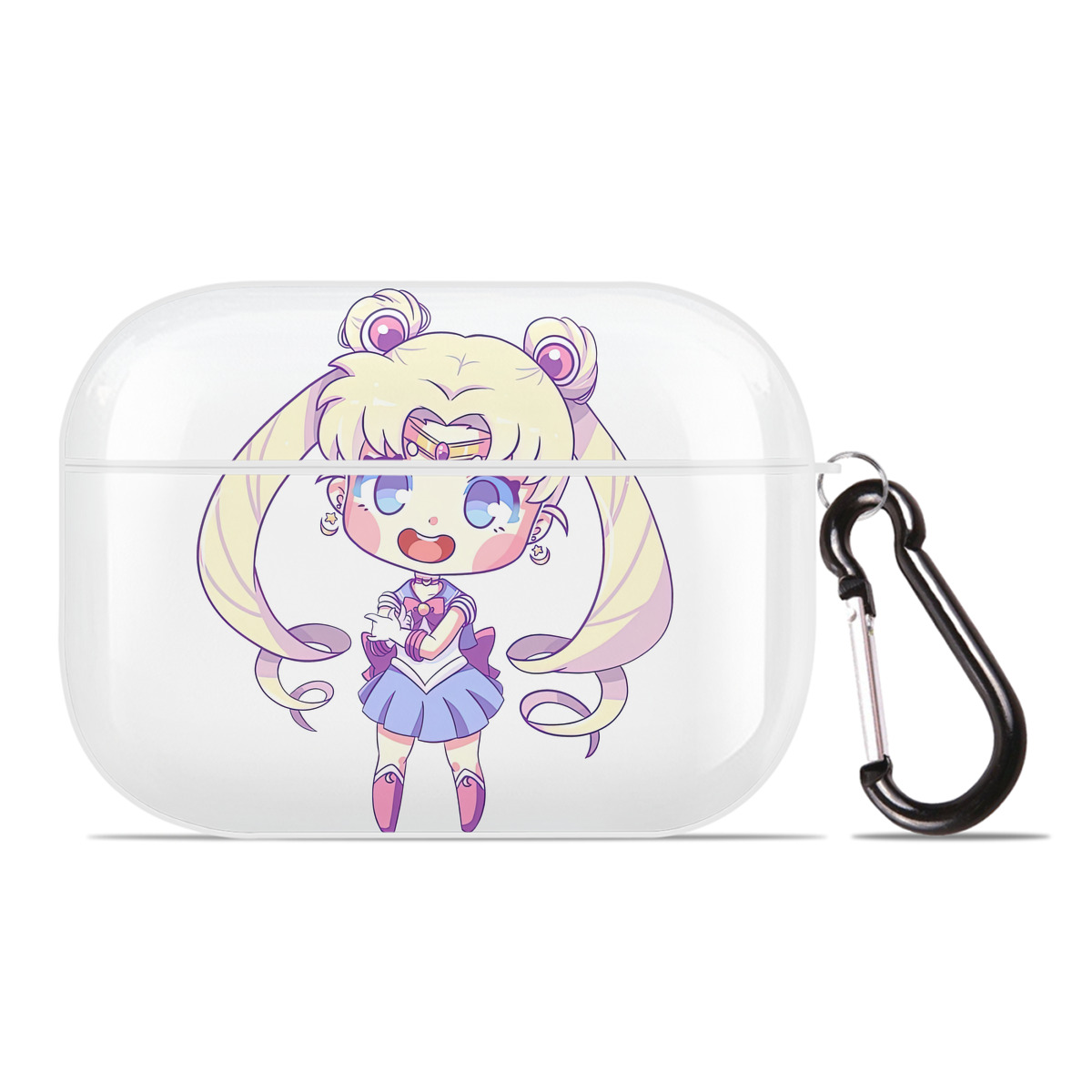 （画像用） 美少女戦士セーラームーン 月野 うさぎ つきの うさぎ Sailor Moon Tsukino Usagi 【AirPods Pro用】ハードシェル保護ケース 耐衝撃・防指紋・カラビナ付き商品仕様
