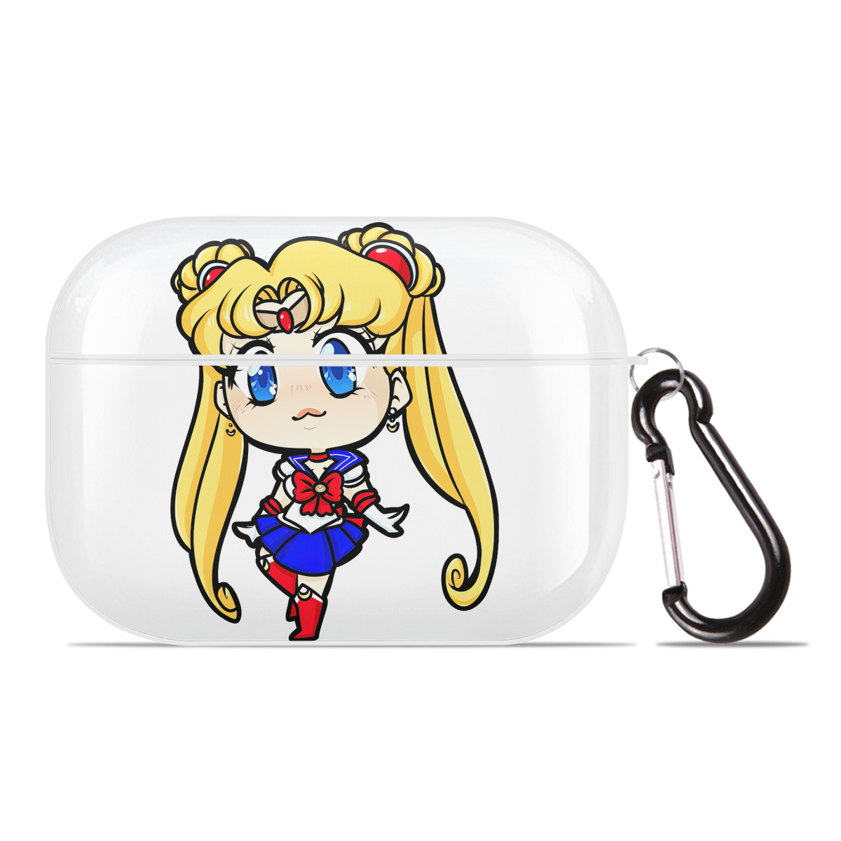 （画像用） 美少女戦士セーラームーン 月野 うさぎ つきの うさぎ Sailor Moon Tsukino Usagi 【AirPods Pro用】ハードシェル保護ケース 耐衝撃・防指紋・カラビナ付き商品仕様