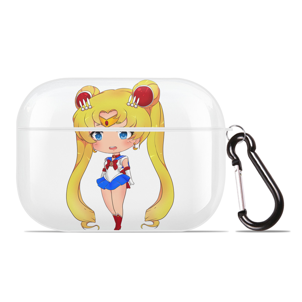 （画像用） 美少女戦士セーラームーン 月野 うさぎ つきの うさぎ Sailor Moon Tsukino Usagi 【AirPods Pro用】ハードシェル保護ケース 耐衝撃・防指紋・カラビナ付き商品仕様