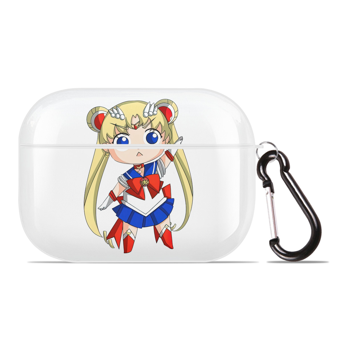 （画像用） 美少女戦士セーラームーン 月野 うさぎ つきの うさぎ Sailor Moon Tsukino Usagi 【AirPods Pro用】ハードシェル保護ケース 耐衝撃・防指紋・カラビナ付き商品仕様