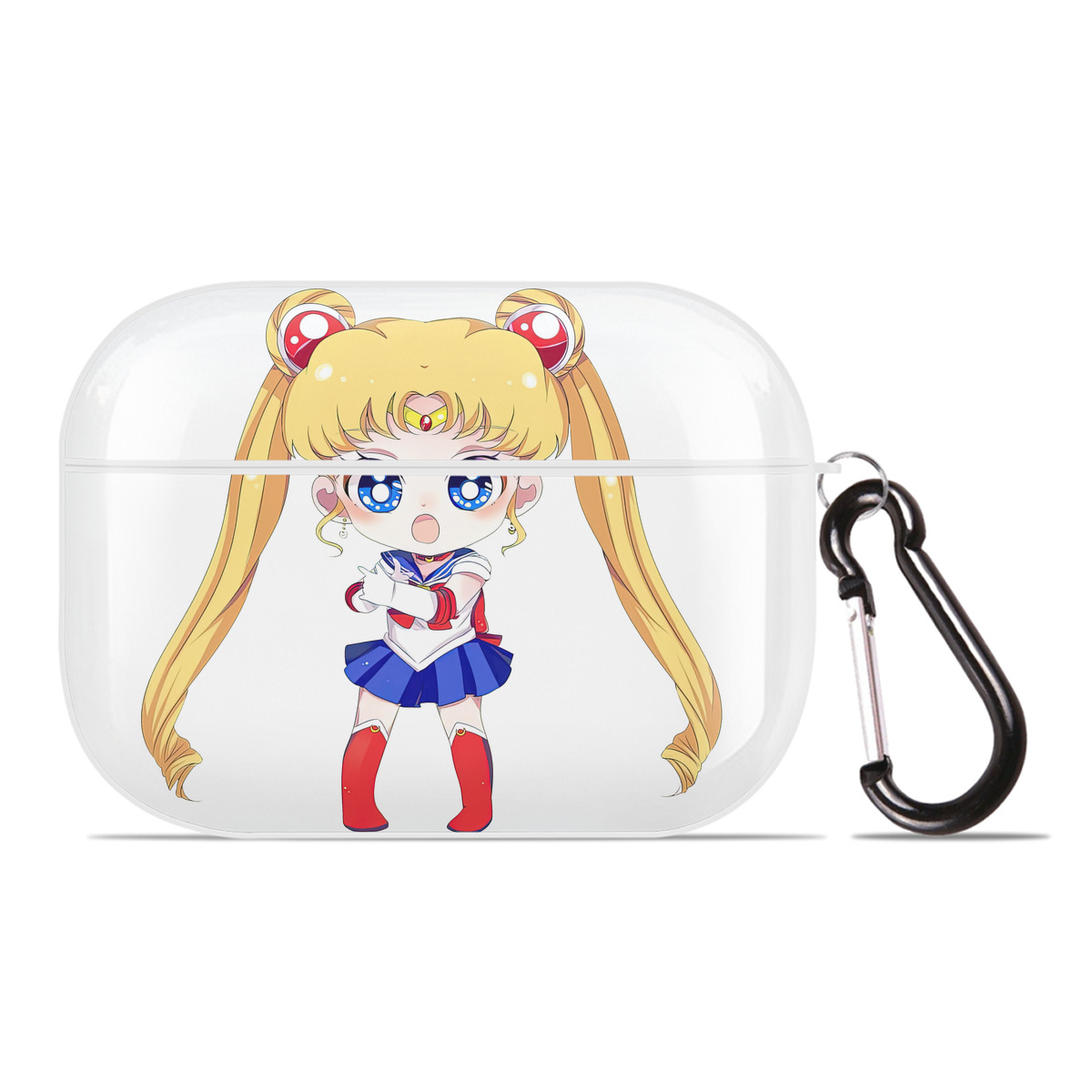 （画像用） 美少女戦士セーラームーン 月野 うさぎ つきの うさぎ Sailor Moon Tsukino Usagi 【AirPods Pro用】ハードシェル保護ケース 耐衝撃・防指紋・カラビナ付き商品仕様