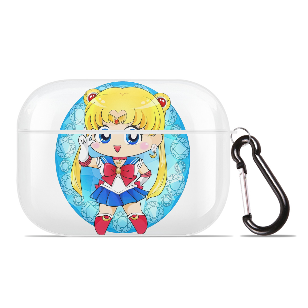 （画像用） 美少女戦士セーラームーン 月野 うさぎ つきの うさぎ Sailor Moon Tsukino Usagi 【AirPods Pro用】ハードシェル保護ケース 耐衝撃・防指紋・カラビナ付き商品仕様