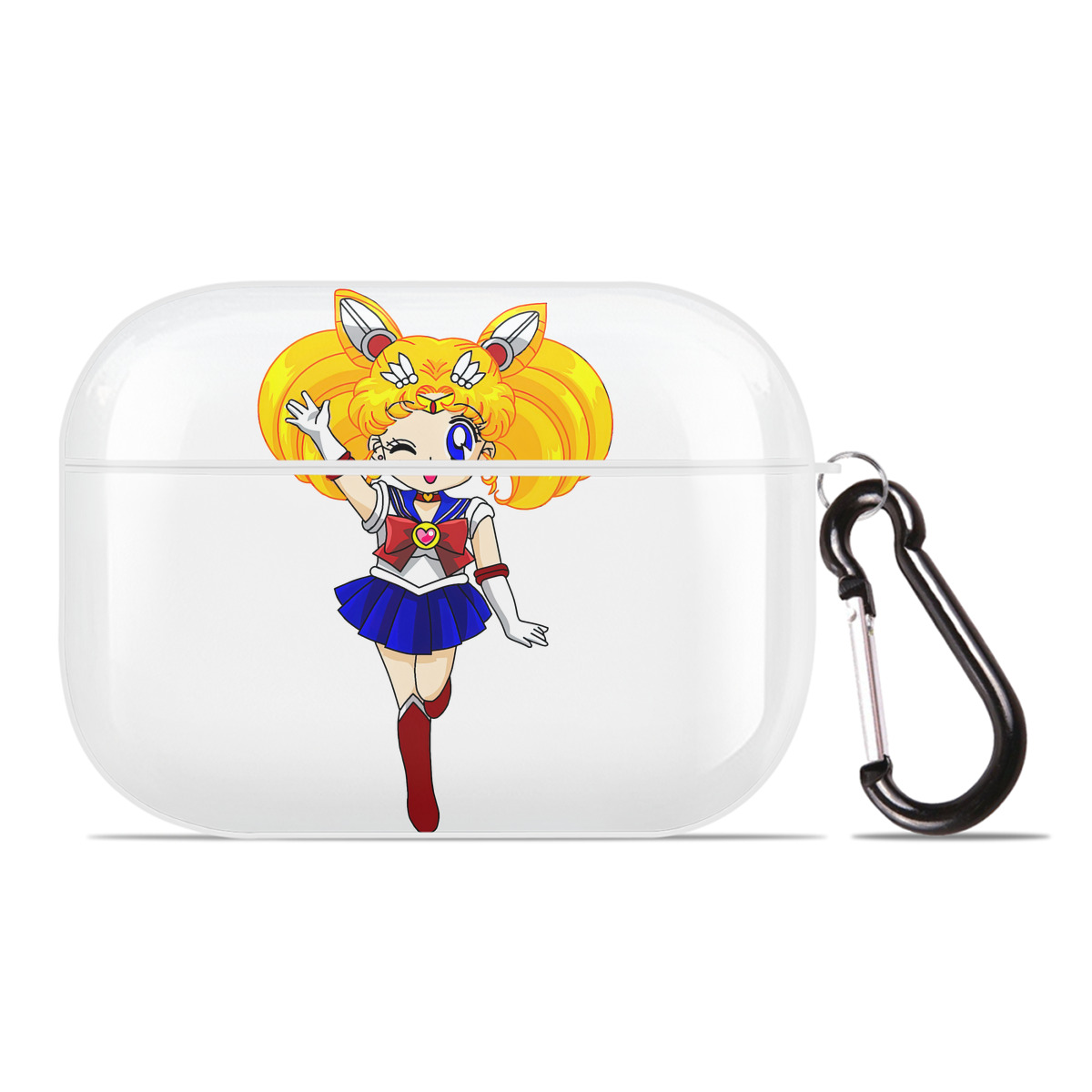 （画像用） 美少女戦士セーラームーン 月野 うさぎ つきの うさぎ Sailor Moon Tsukino Usagi 【AirPods Pro用】ハードシェル保護ケース 耐衝撃・防指紋・カラビナ付き商品仕様