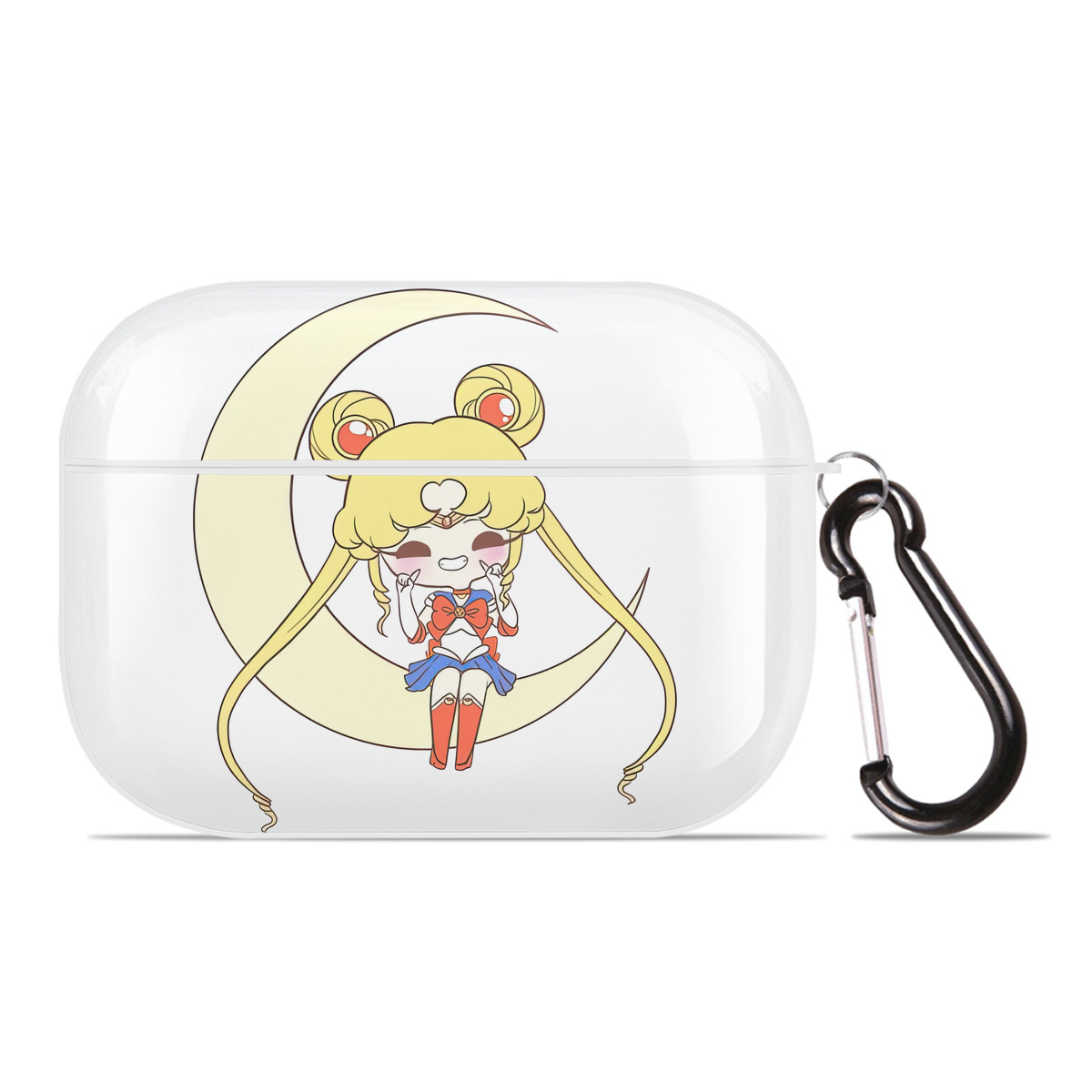 （画像用） 美少女戦士セーラームーン 月野 うさぎ つきの うさぎ Sailor Moon Tsukino Usagi 【AirPods Pro用】ハードシェル保護ケース 耐衝撃・防指紋・カラビナ付き商品仕様