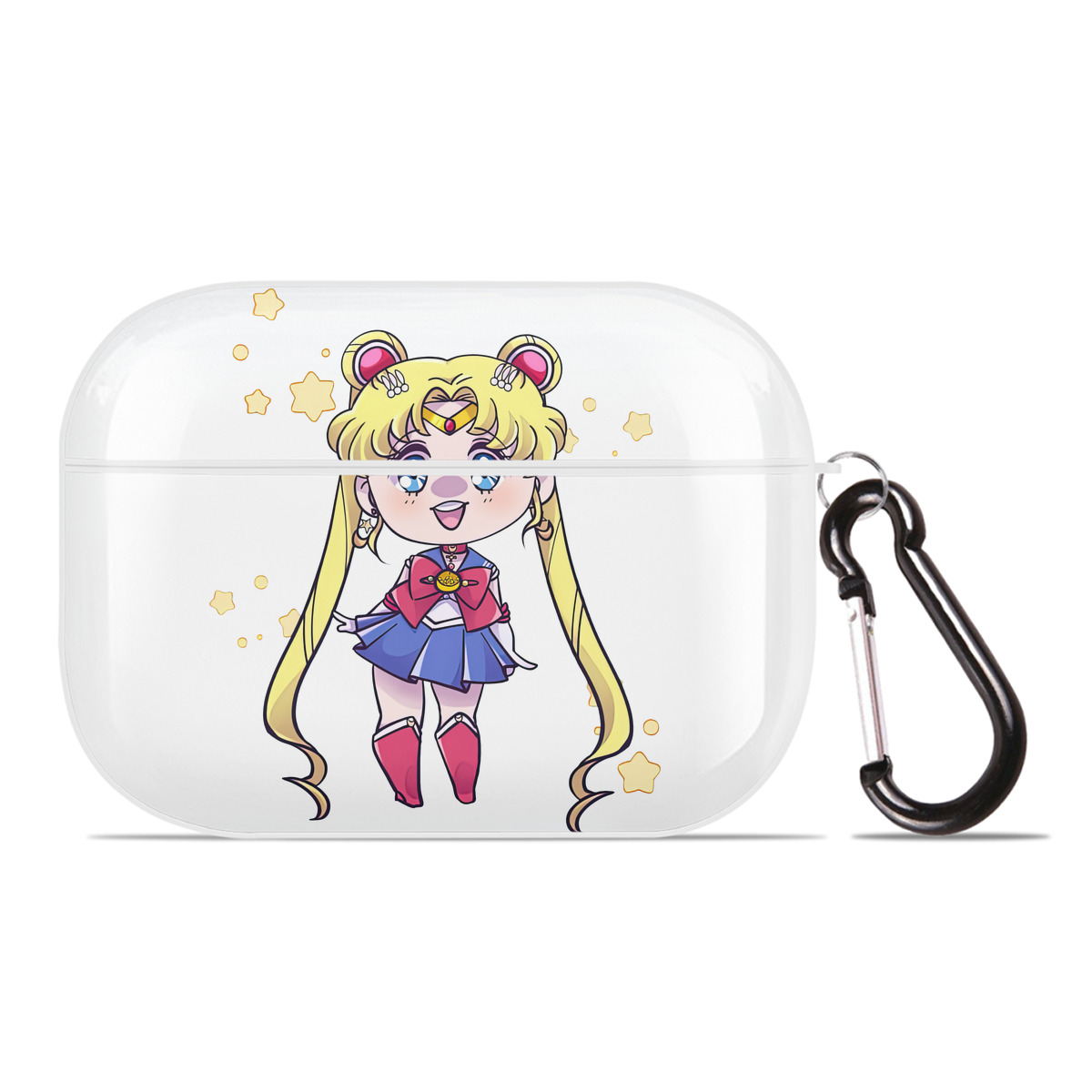 （画像用） 美少女戦士セーラームーン 月野 うさぎ つきの うさぎ Sailor Moon Tsukino Usagi 【AirPods Pro用】ハードシェル保護ケース 耐衝撃・防指紋・カラビナ付き商品仕様