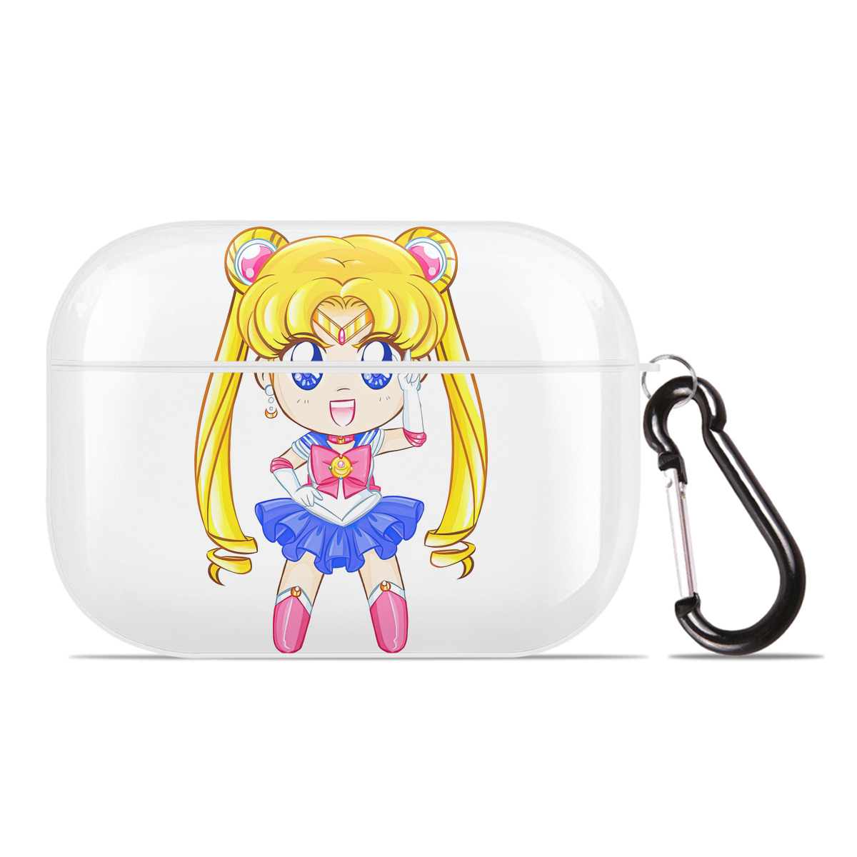 （画像用） 美少女戦士セーラームーン 月野 うさぎ つきの うさぎ Sailor Moon Tsukino Usagi 【AirPods Pro用】ハードシェル保護ケース 耐衝撃・防指紋・カラビナ付き商品仕様