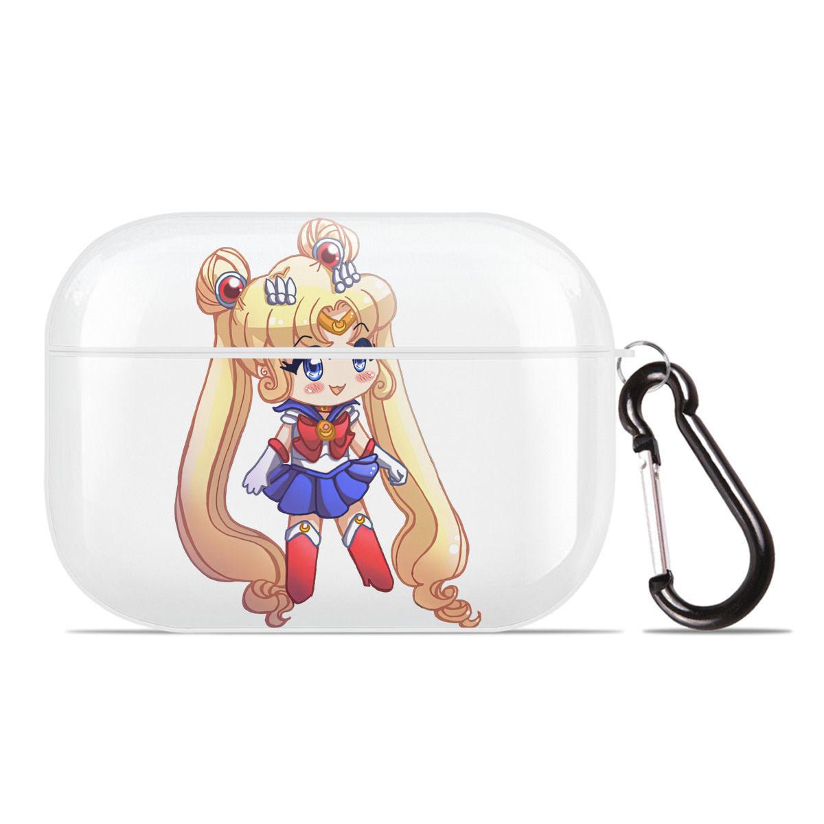 （画像用） 美少女戦士セーラームーン 月野 うさぎ つきの うさぎ Sailor Moon Tsukino Usagi 【AirPods Pro用】ハードシェル保護ケース 耐衝撃・防指紋・カラビナ付き商品仕様