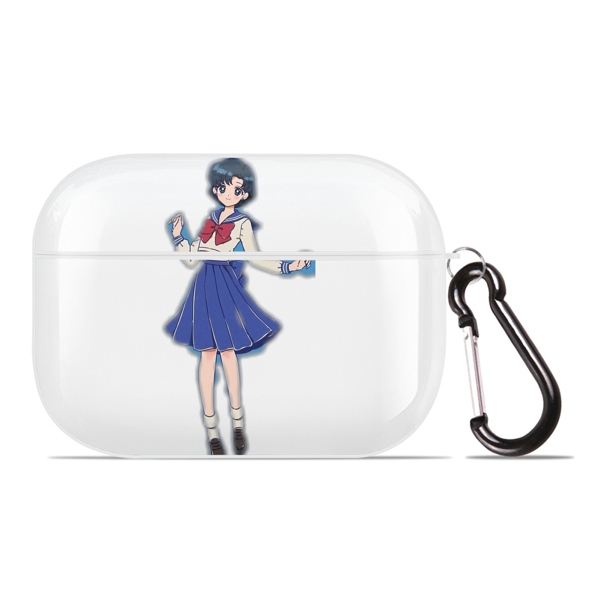 （画像用） 美少女戦士セーラームーン 水野 亜美 みずの あみ Sailor Moon Mizuno Ami 【AirPods Pro用】ハードシェル保護ケース 耐衝撃・防指紋・カラビナ付き商品仕様