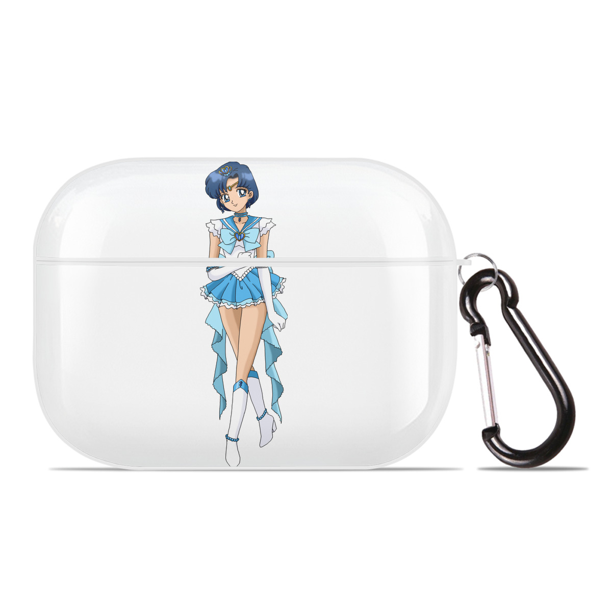 （画像用） 美少女戦士セーラームーン 水野 亜美 みずの あみ Sailor Moon Mizuno Ami 【AirPods Pro用】ハードシェル保護ケース 耐衝撃・防指紋・カラビナ付き商品仕様