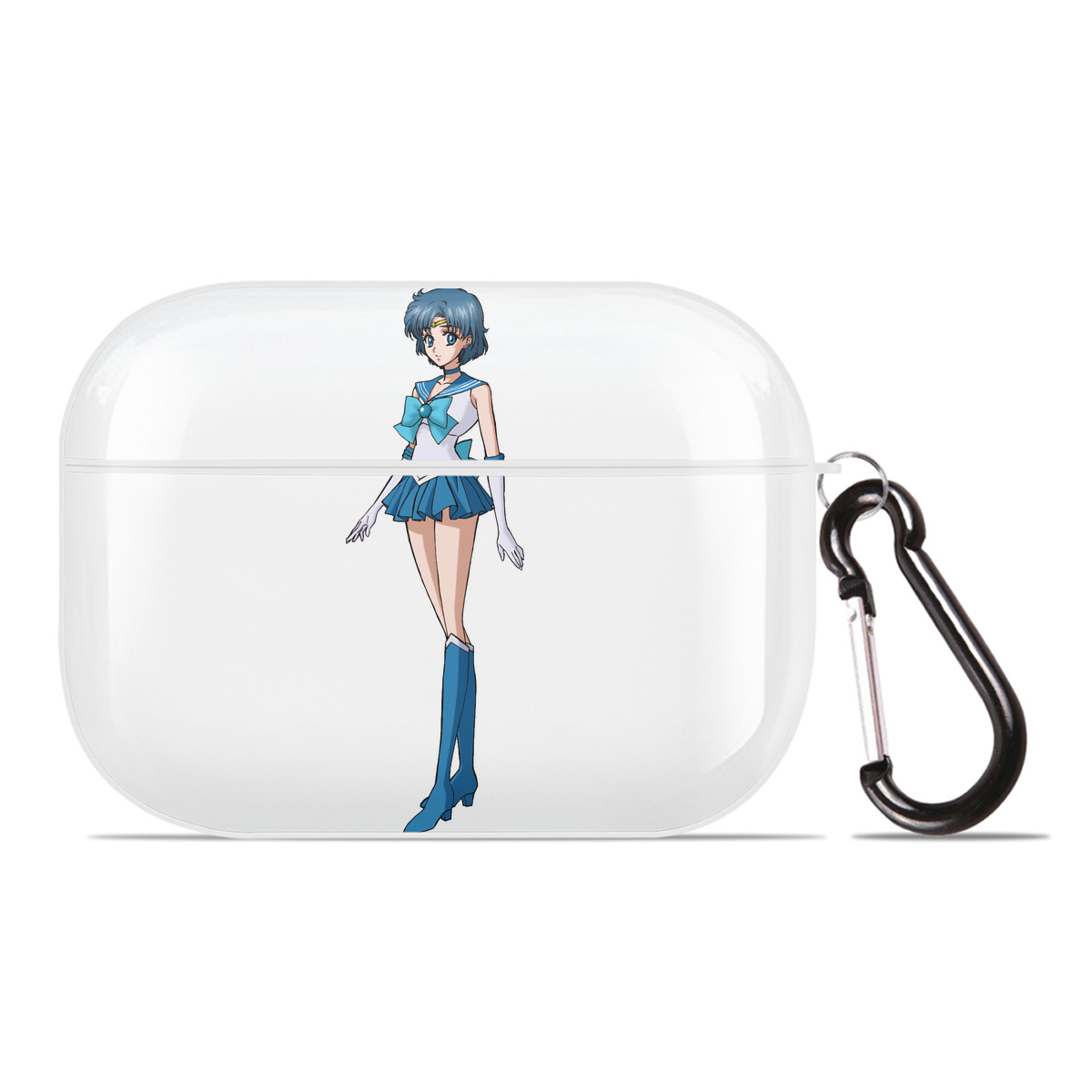 （画像用） 美少女戦士セーラームーン 水野 亜美 みずの あみ Sailor Moon Mizuno Ami 【AirPods Pro用】ハードシェル保護ケース 耐衝撃・防指紋・カラビナ付き商品仕様