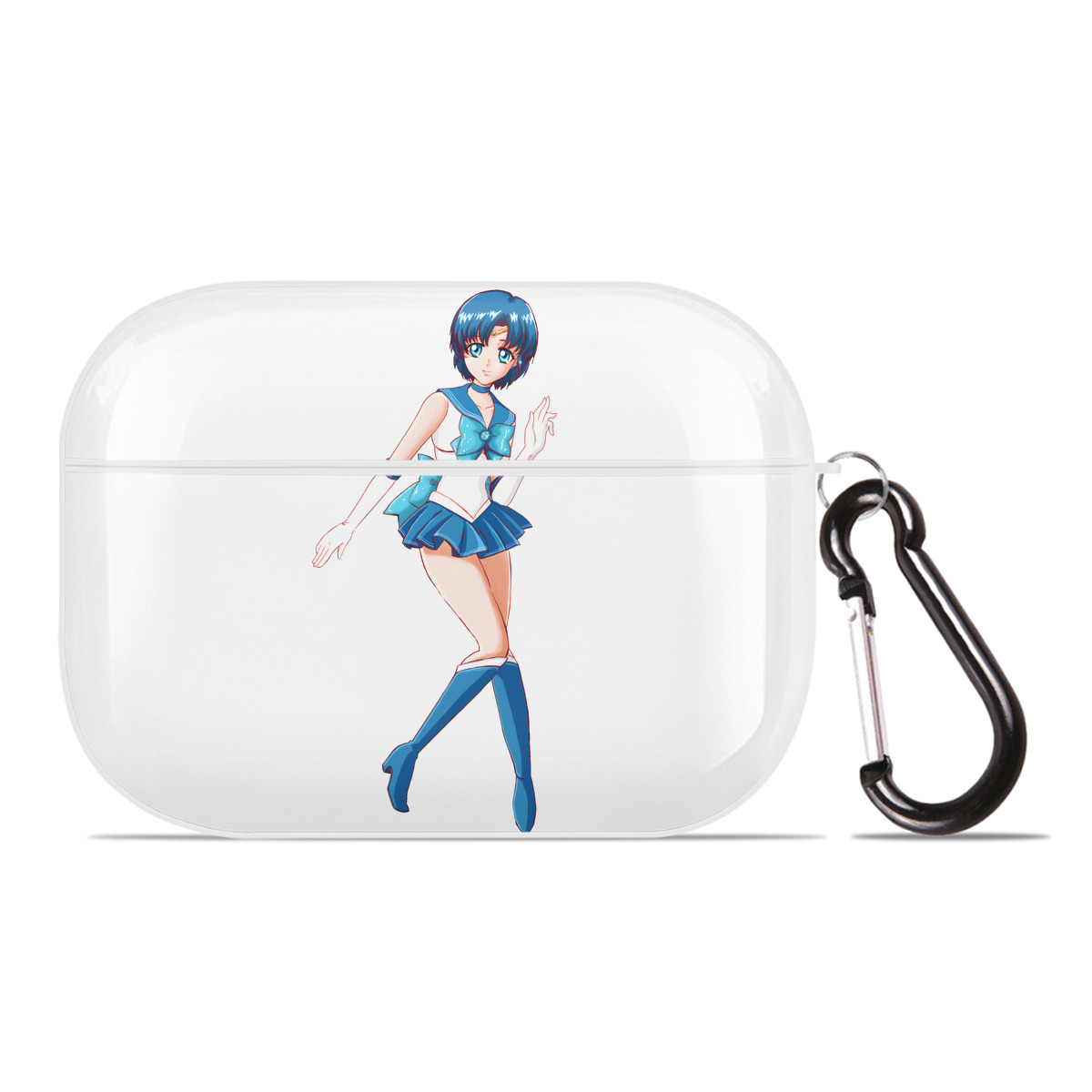 （画像用） 美少女戦士セーラームーン 水野 亜美 みずの あみ Sailor Moon Mizuno Ami 【AirPods Pro用】ハードシェル保護ケース 耐衝撃・防指紋・カラビナ付き商品仕様