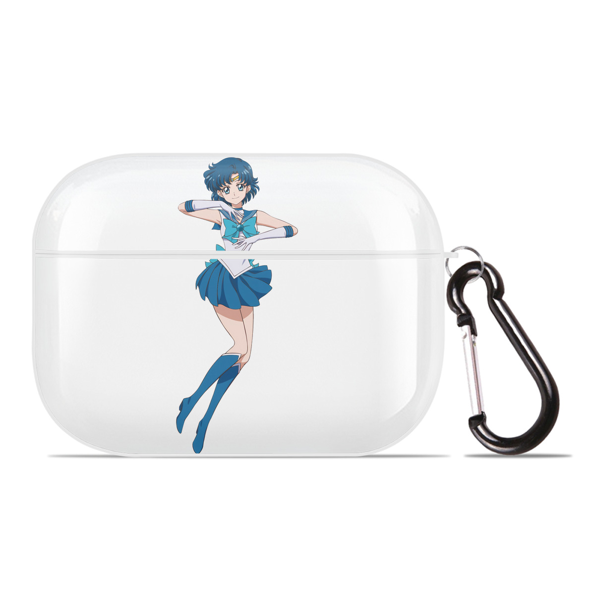（画像用） 美少女戦士セーラームーン 水野 亜美 みずの あみ Sailor Moon Mizuno Ami 【AirPods Pro用】ハードシェル保護ケース 耐衝撃・防指紋・カラビナ付き商品仕様