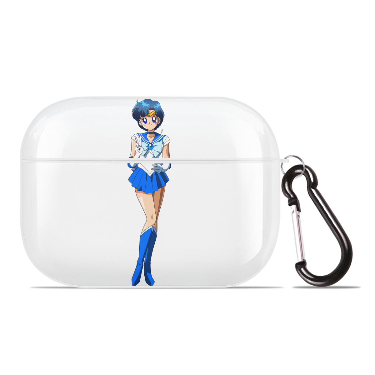 （画像用） 美少女戦士セーラームーン 水野 亜美 みずの あみ Sailor Moon Mizuno Ami 【AirPods Pro用】ハードシェル保護ケース 耐衝撃・防指紋・カラビナ付き商品仕様